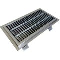 Imc Teddy Foodservice Equip IMC Anti-Splash Floor Trough with Stainless Steel Grating & 1 Center Drain ASFT-2484-SG